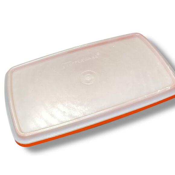 Tupperware Deli Meat Cheese Cold Cuts Keeper Lid 816 817 Paprika Red Vintage - Picture 7 of 8